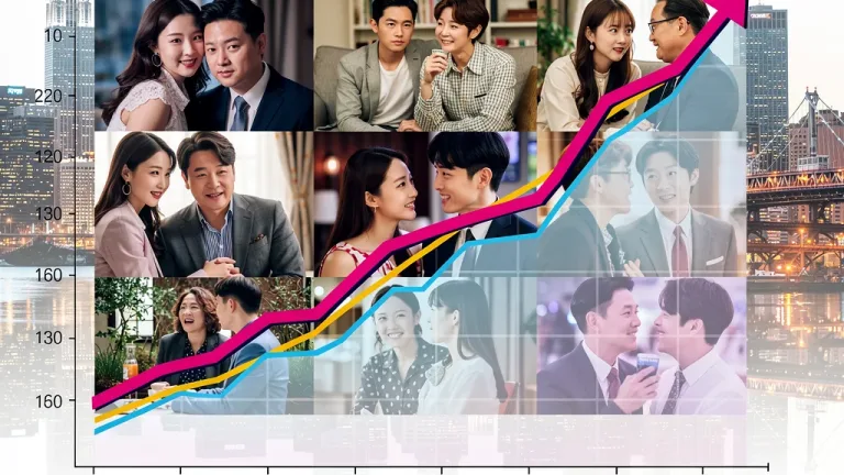 Dynamic visual representing the 2026 surge in U.S. K-Drama viewership, showing growth and impact.