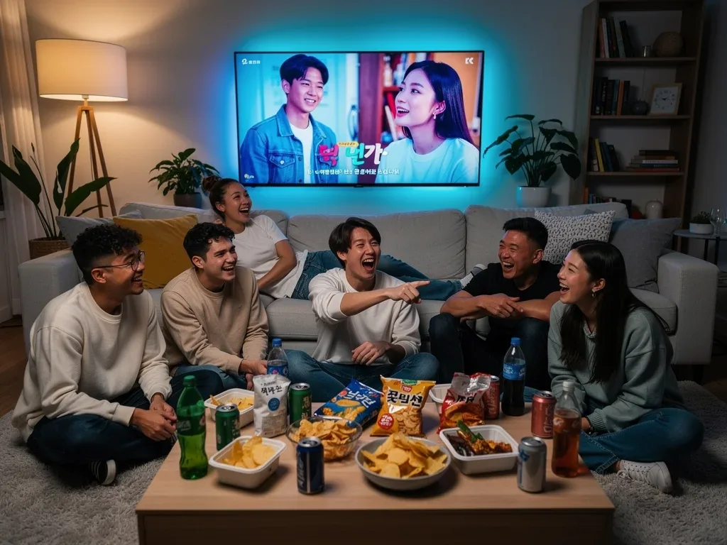 American viewers enjoying a K-drama, reflecting the growing U.S. K-Drama viewership.