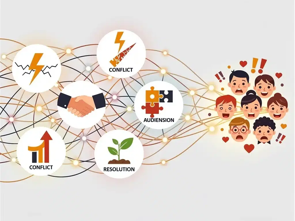 Complex narrative elements connecting to viewer emotional resonance