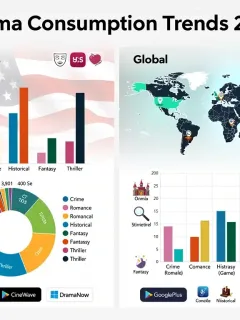 Infographic illustrating 2026 U.S. and global drama consumption differences