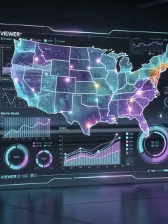 Data analytics dashboard showing dorama viewer trends in the US market.