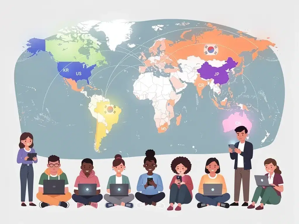 Global reach of Asian content to US audiences via digital platforms