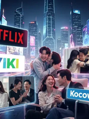 Diverse K-drama scenes and streaming platform logos for the 2026 US market