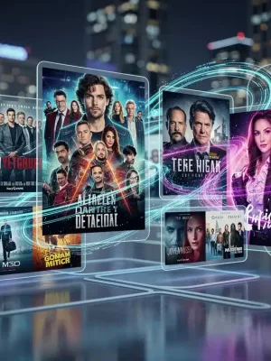 Digital interface showing streaming algorithms shaping U.S. drama trends in 2026
