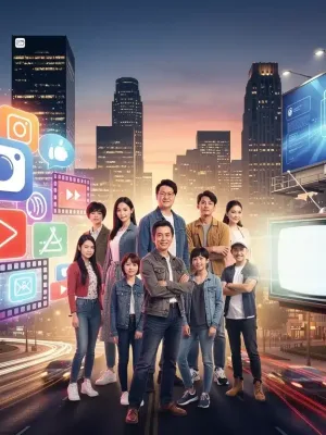 Strategic marketing channels for dorama promotion in the US, depicting digital and traditional media integration.