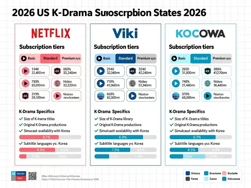 Subscription plans and exclusive K-drama content on major platforms
