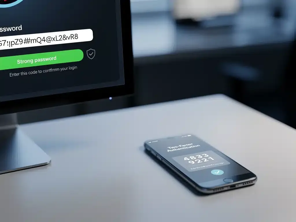 Strong password and two-factor authentication for online security