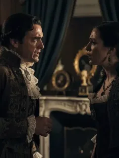 Dramatic scene from a French historical film, hinting at intense emotional depth and potential award success.