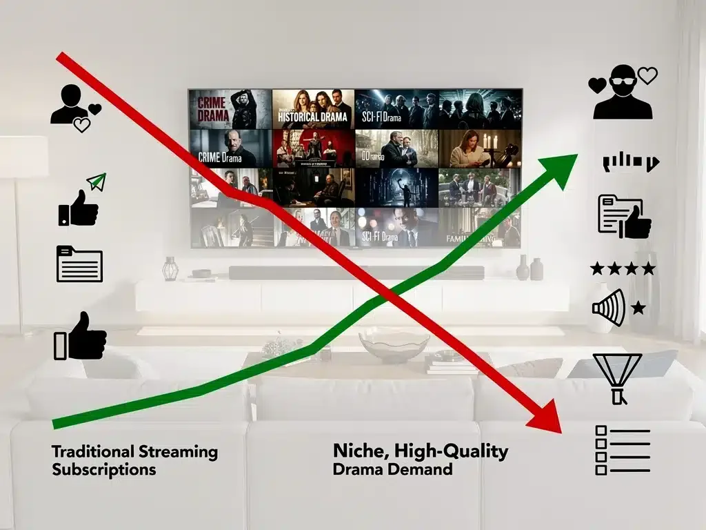 Visualizing subscription fatigue impacting traditional streaming services.