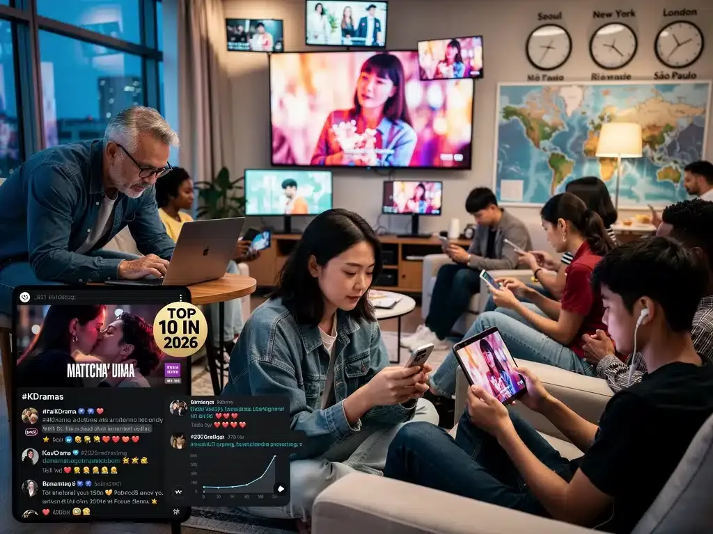 Global K-Drama fans engaging with content and social media.