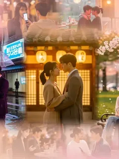 Romantic K-drama couples in diverse settings, symbolizing love and anticipation for 2026 series.