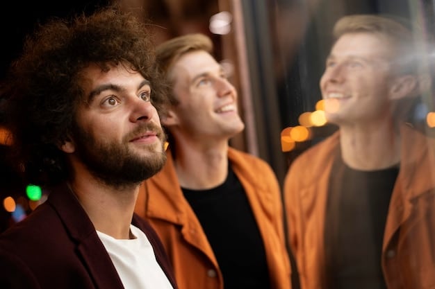 A close up on the faces of audience members watching a play, displaying various emotions from laughter to contemplation, indicating the impact of social commentary on their thoughts.