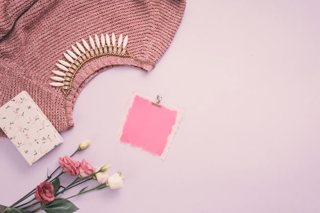 A flat lay showcasing a collection of pastel-colored apparel and accessories, including a light pink sweater, a mint green handbag, and a lavender scarf. The arrangement is meant to evoke the soft and feminine aesthetic often seen in K-dramas.