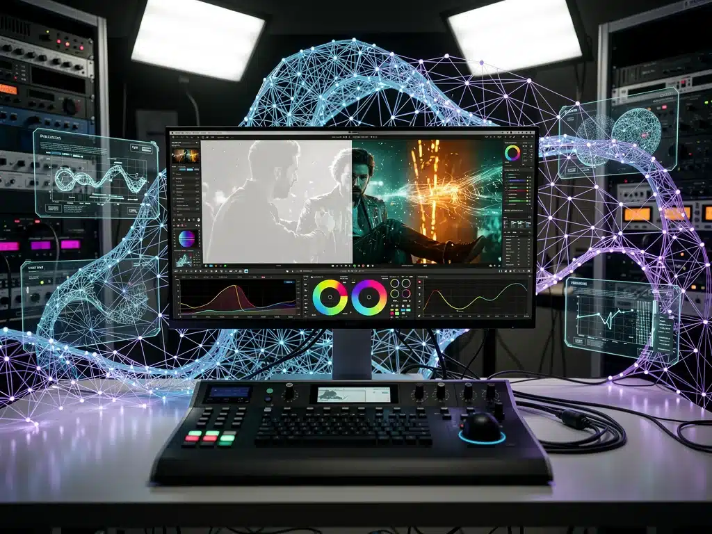 AI algorithm optimizing film post-production processes