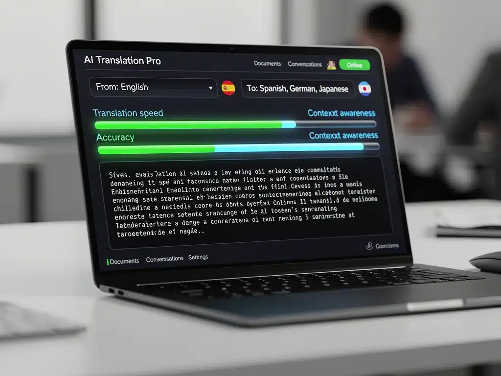 AI translation software interface accelerating content localization