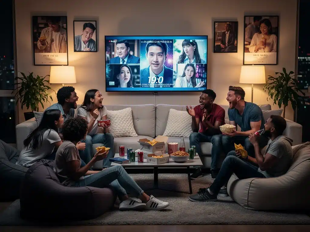 Diverse audience enjoying K-Drama on US streaming platforms