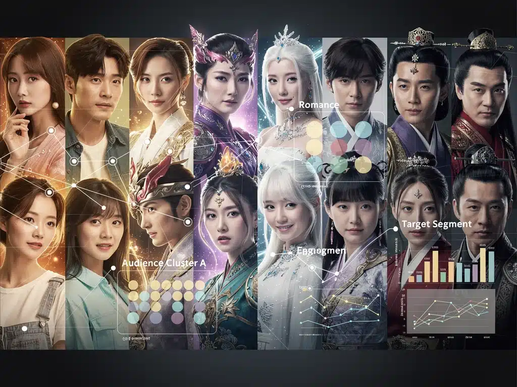 Diverse dorama characters representing audience segmentation.