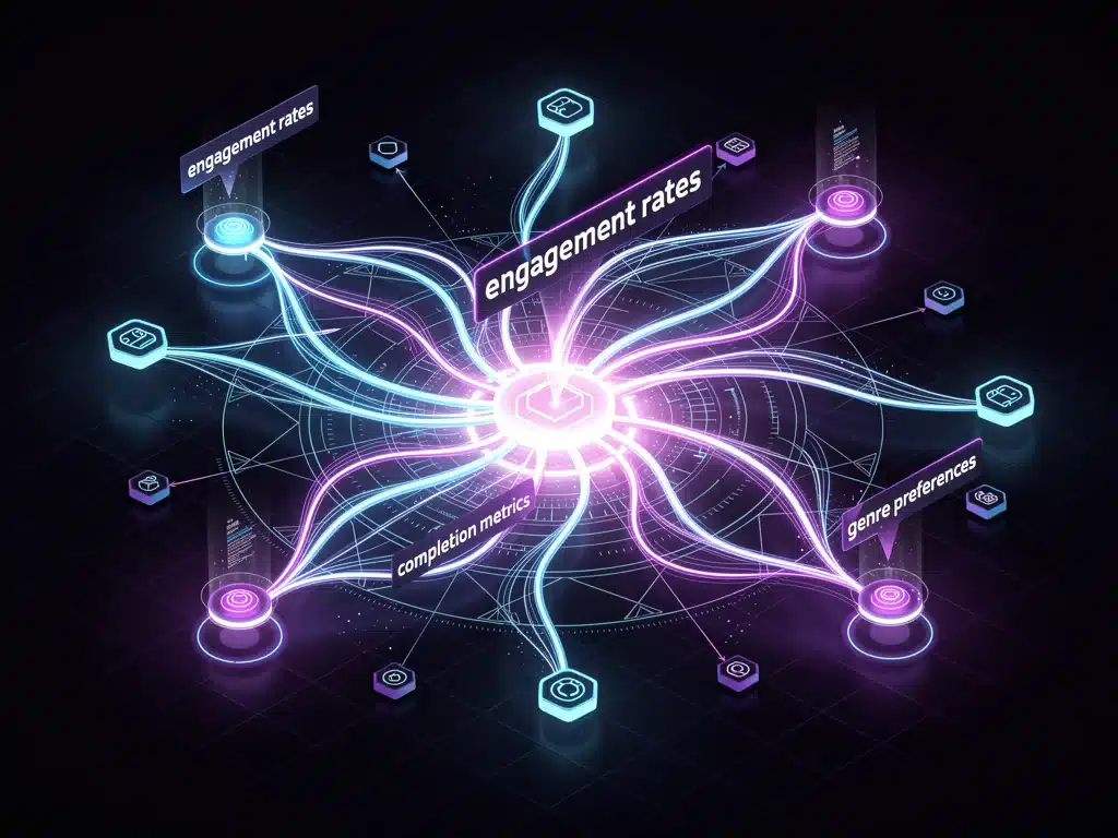 Visualization of dorama viewer data aggregation and analysis.