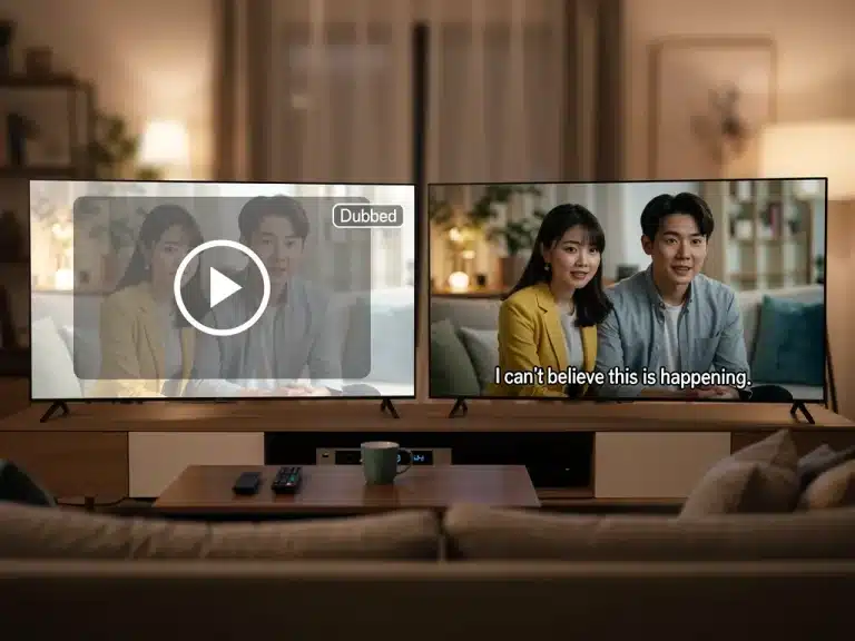 Dorama viewing options: dubbed audio vs. English subtitles on streaming platforms