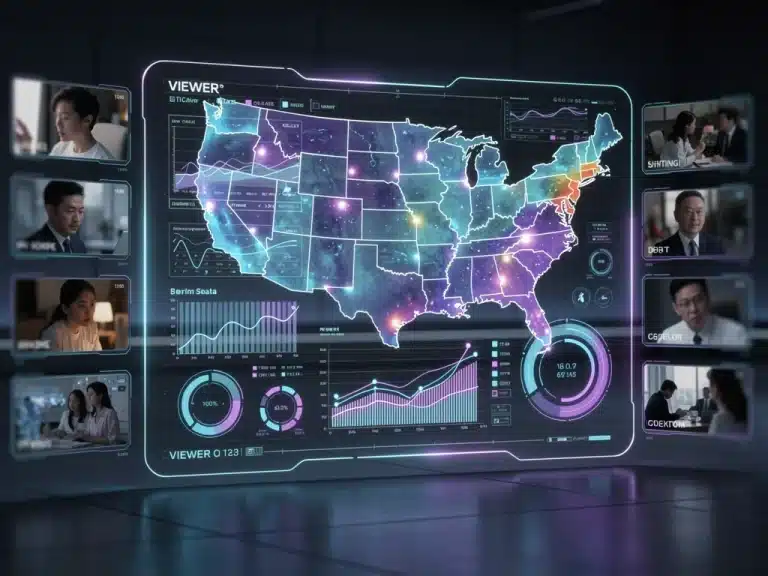 Data analytics dashboard showing dorama viewer trends in the US market.