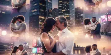 Diverse couples in modern romance drama, symbolizing new tropes and evolving love stories.