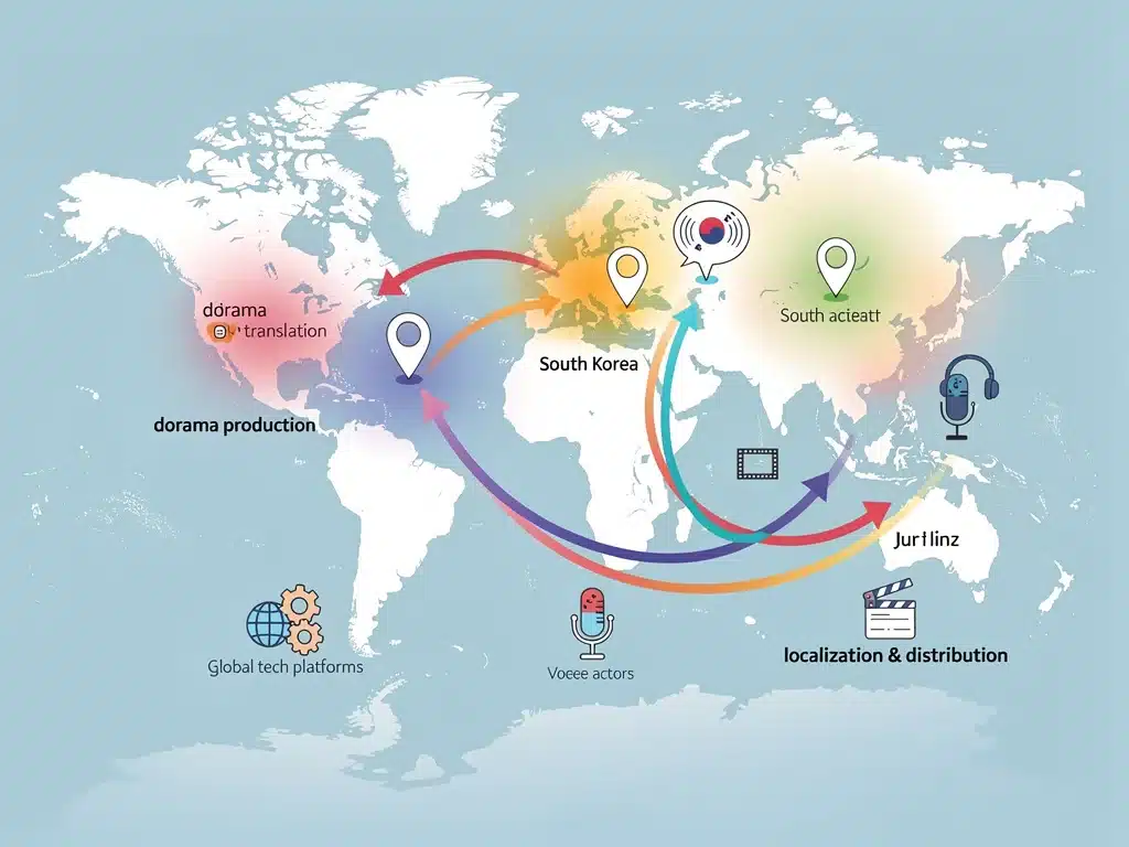 Global dorama distribution and localization technology map