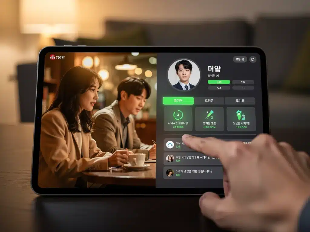 Interactive K-drama viewing with enhanced character profiles