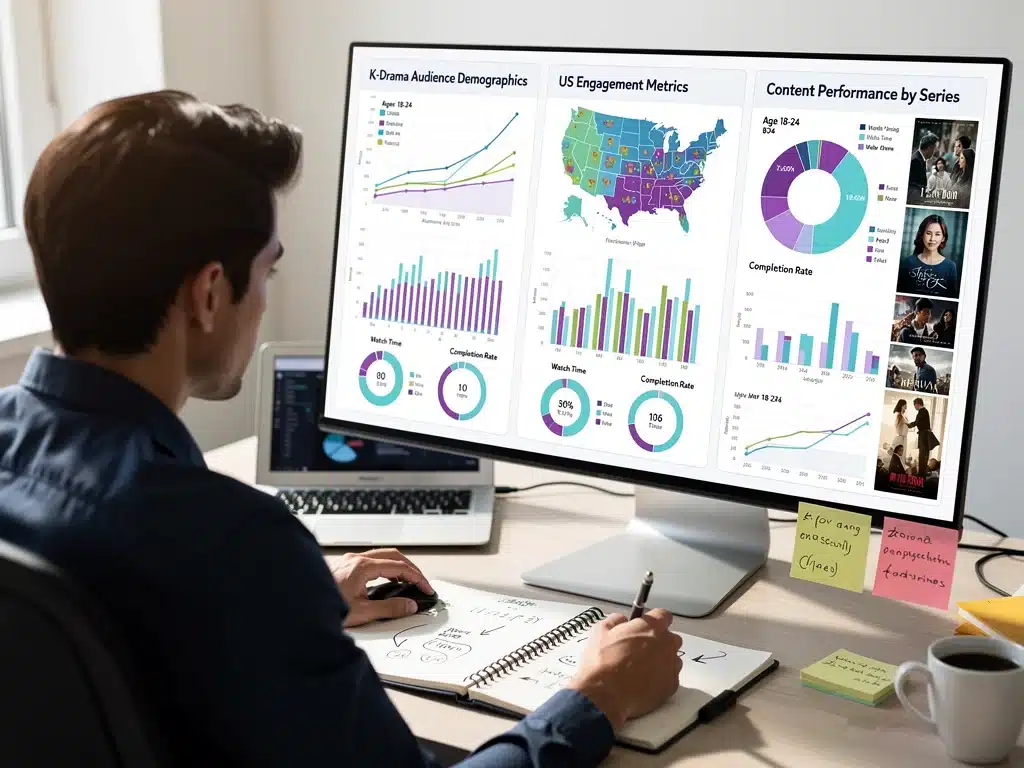 Data analytics dashboard for K-Drama viewer engagement metrics