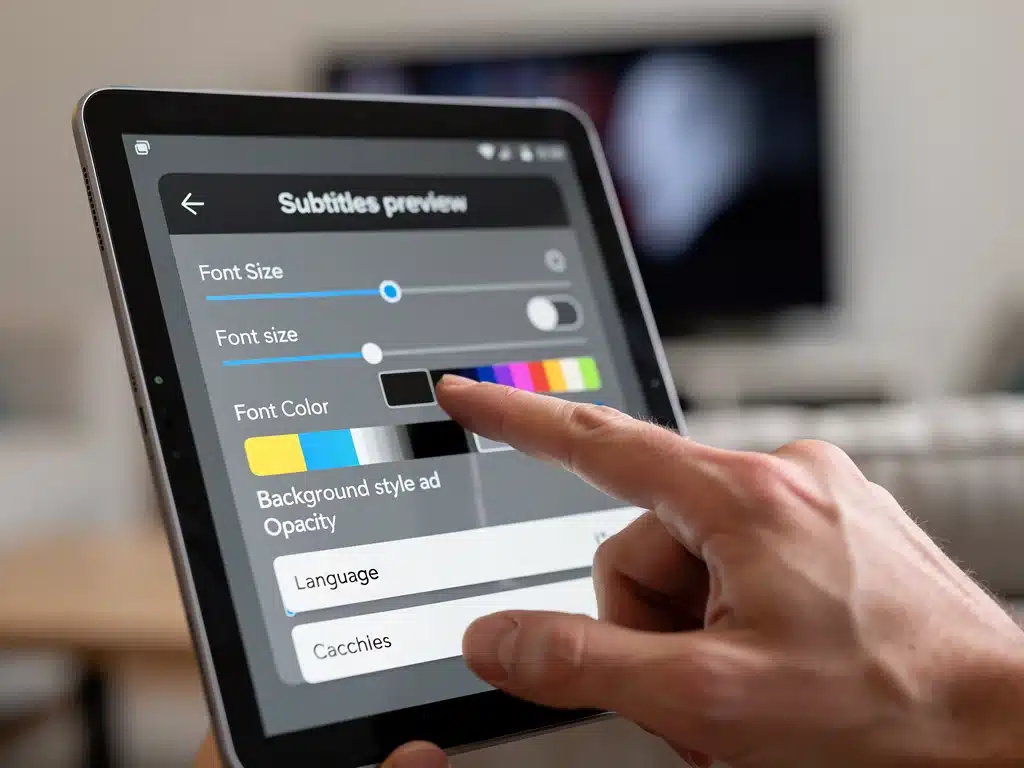 Customizing K-Drama subtitle appearance on a streaming platform interface