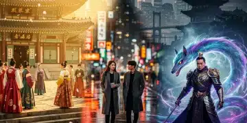 Dynamic montage of popular Korean series appealing to US audiences