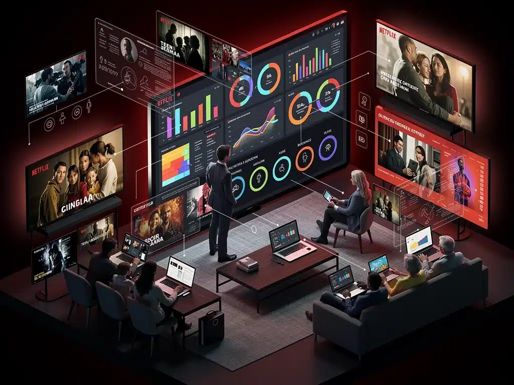 Data analytics and audience segmentation, showing Netflix's targeted content strategy.