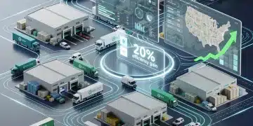 Optimized US distribution network with digital tracking and efficiency metrics.