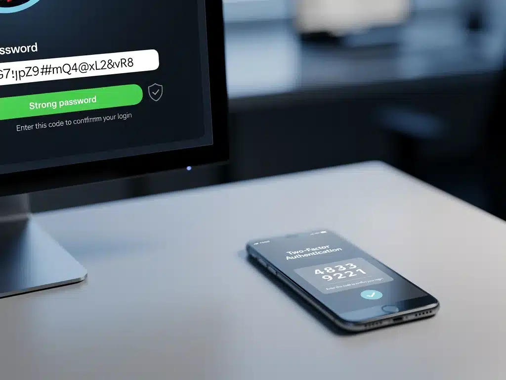 Strong password and two-factor authentication for online security