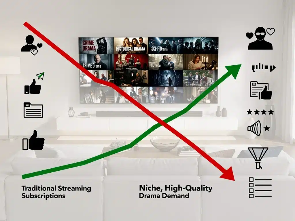 Visualizing subscription fatigue impacting traditional streaming services.