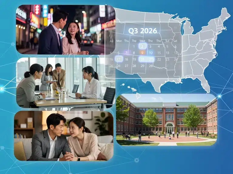 Dynamic collage representing US dorama content acquisition opportunities in Q3 2026.