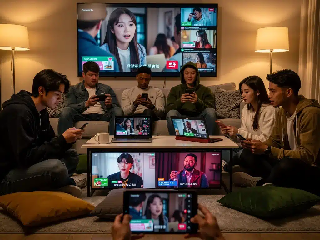 US K-Drama audience engaging with ads
