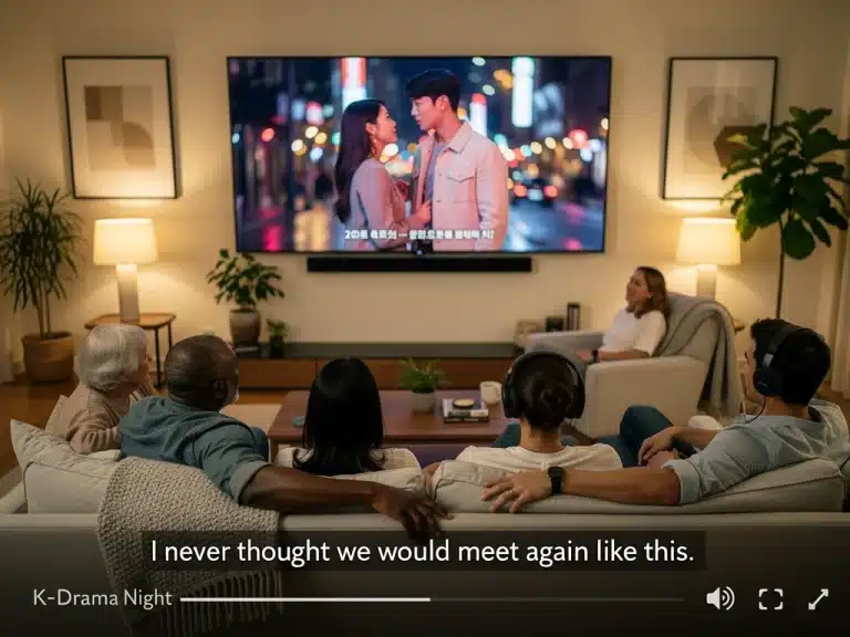 US viewers enjoying dorama with subtitles and dubbing options