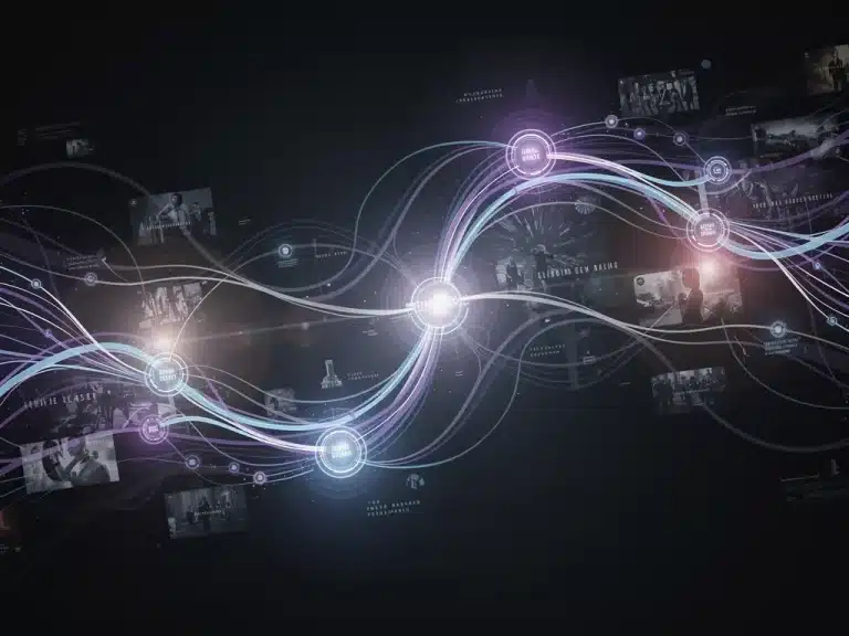 Abstract art depicting interconnected narratives and future drama trends for 2026
