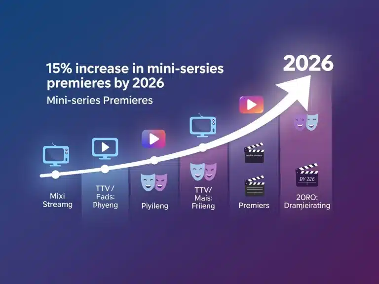Graph illustrating the significant rise in mini-series drama premieres by 2026.